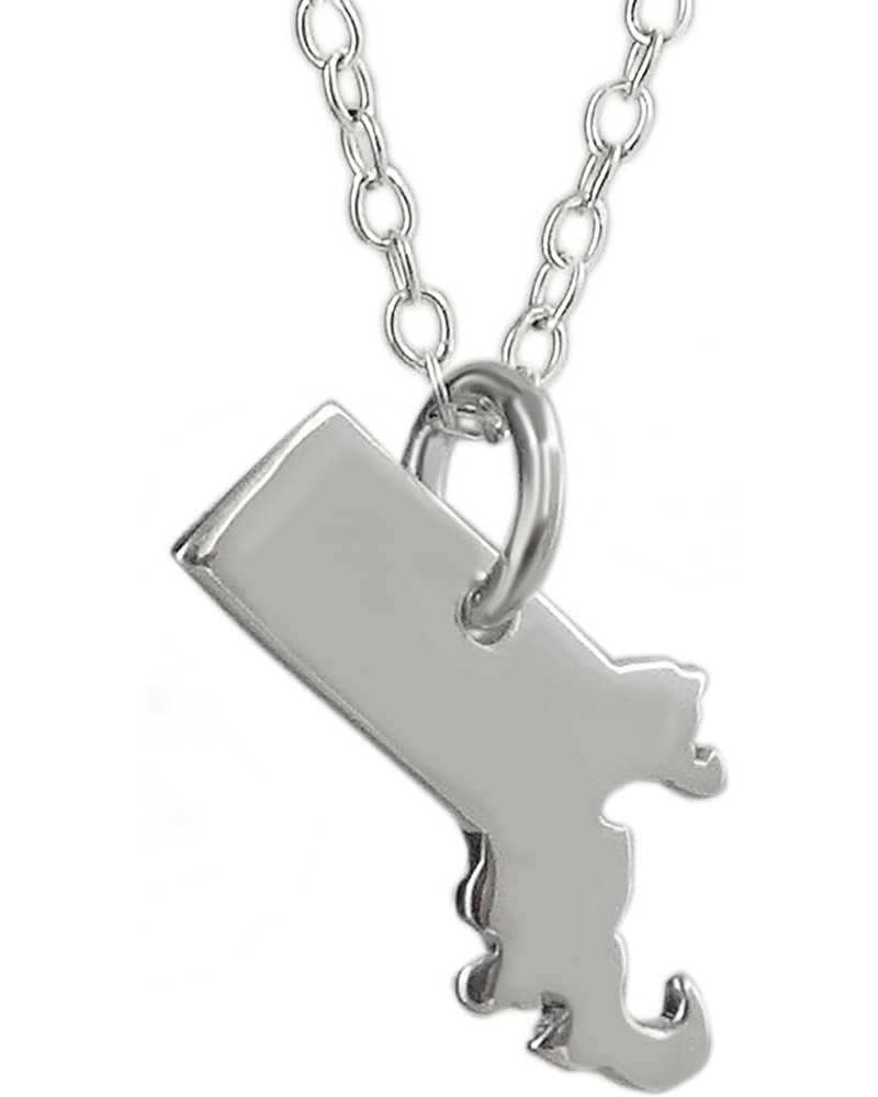 925 Sterling Silver US States Pendant Necklaces MASSACHUSETTS $9.89 Necklaces