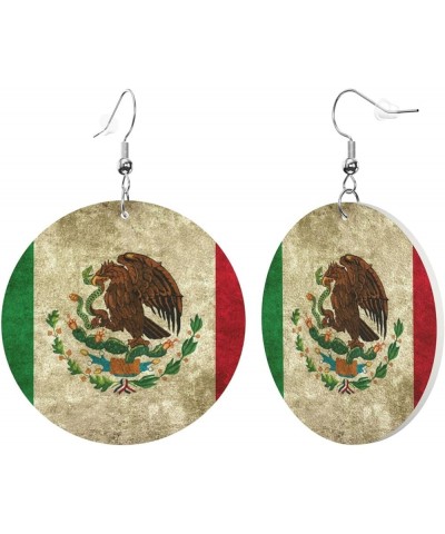 2022 World Football Teams National Flag Women Round Leather Earrings Soccer Dangle Earrings for Girls National Soccer Team Fa...