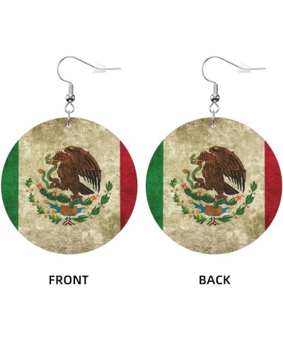 2022 World Football Teams National Flag Women Round Leather Earrings Soccer Dangle Earrings for Girls National Soccer Team Fa...