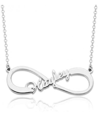 1-8 Names Infinity Necklace Personalized for Women 925 Sterling Silver Custom Name Necklace 1-8 Name Infinity Pendant Necklac...