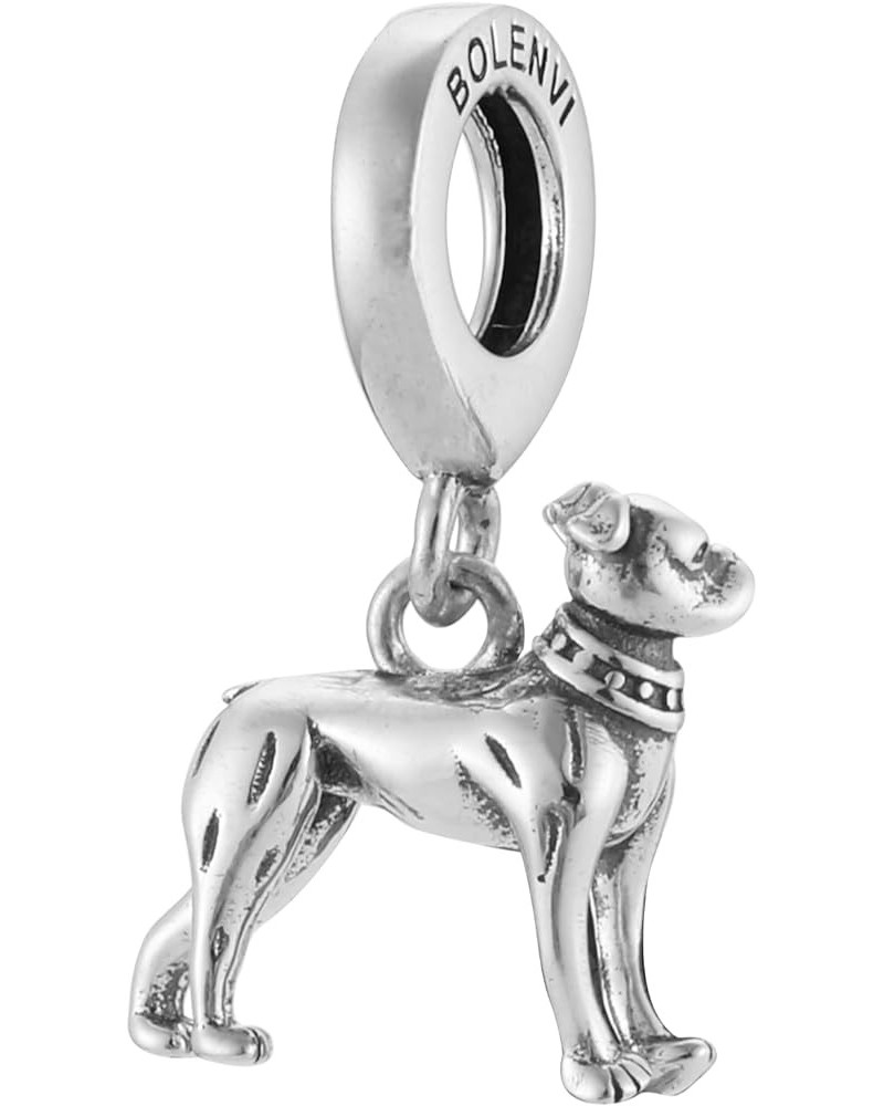 Multi Dog Breeds Memorial Gifts 925 Sterling Silver Charm Bead For Pandora & Similar Charm Bracelets or Necklaces Boxer Masti...