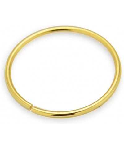 10K Solid Yellow Gold 22 Gauge - 8MM Length Seamless Open Hoop Nose Piercing Ring Yellow Gold $7.69 Body Jewelry