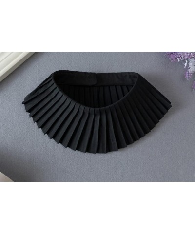 Detachable Choker Necklace Dickey Collar Peter Pan Fake Collar Neck Ruff Collar for Women Girl A-black $8.66 Necklaces