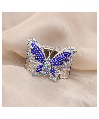 Elegant Wedding Bridal Austrian Crystal Butterfly Shaped Stretch Bangle Elastic Brides Bridesmaid Bracelet Jewelry for Women ...