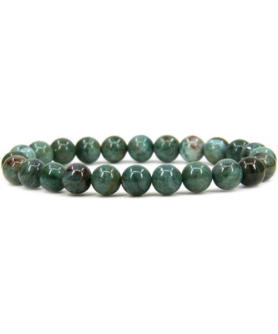 Handmade Gem Semi Precious Gemstone 8mm Round Beads Stretch Bracelet 7" Unisex Australian Blood Jasper $8.82 Bracelets