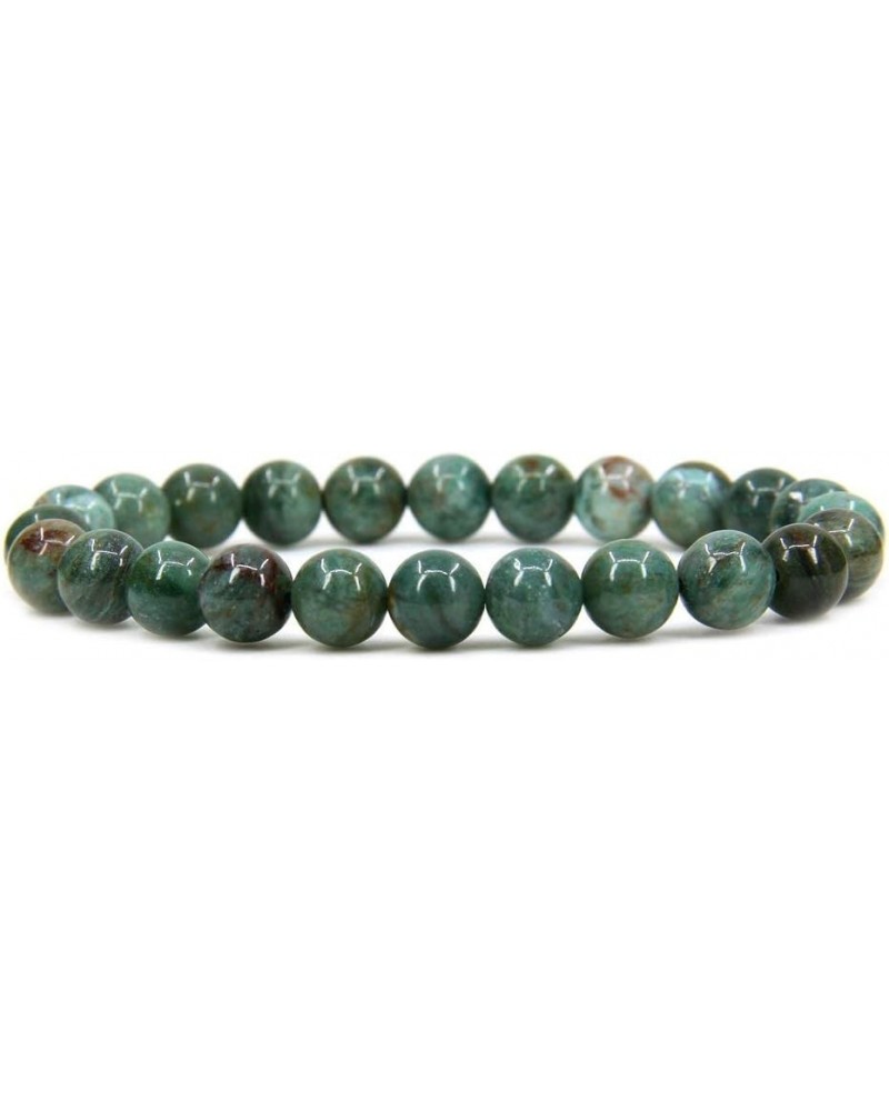 Handmade Gem Semi Precious Gemstone 8mm Round Beads Stretch Bracelet 7" Unisex Australian Blood Jasper $8.82 Bracelets