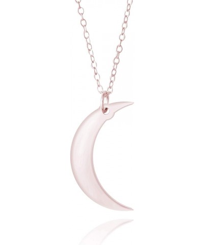 Moon Necklace - Dainty Crescent Moon Necklace for Women (Made in The USA Rose Gold $13.97 Necklaces