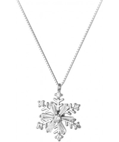 Snowflake necklace Rotating little snowflake pendant Ladies snowflake necklace Snowflake gift for girls $11.73 Necklaces