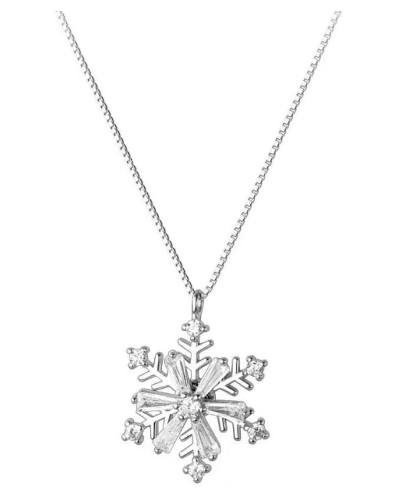 Snowflake necklace Rotating little snowflake pendant Ladies snowflake necklace Snowflake gift for girls $11.73 Necklaces