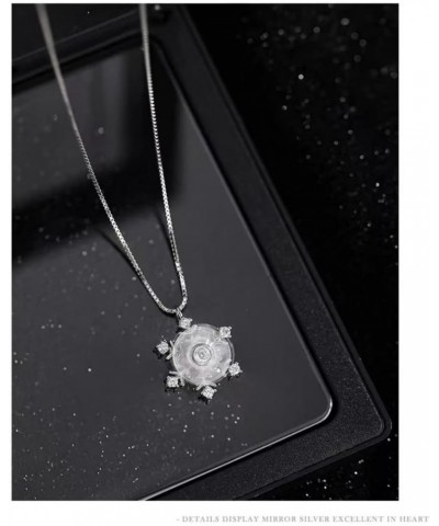 Snowflake necklace Rotating little snowflake pendant Ladies snowflake necklace Snowflake gift for girls $11.73 Necklaces