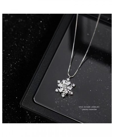 Snowflake necklace Rotating little snowflake pendant Ladies snowflake necklace Snowflake gift for girls $11.73 Necklaces