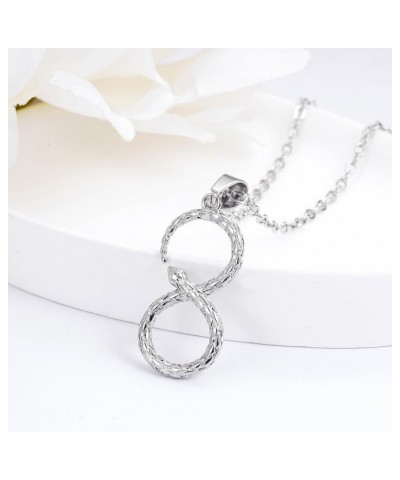 Dolphin Snake Spider Bat Dragonfly Necklace Stainless Steel Animal Pendant for Women Girls Snake infinity silver $9.17 Necklaces