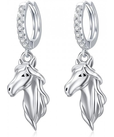 Horse Earrings for Women 925 Sterling Silver Animal Horse Earrings Hypoallergenic Cute Horse Jewelry Gifts for Women Girls Ho...