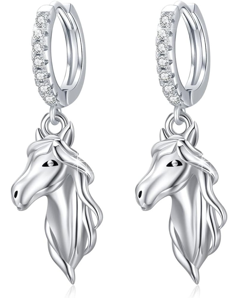 Horse Earrings for Women 925 Sterling Silver Animal Horse Earrings Hypoallergenic Cute Horse Jewelry Gifts for Women Girls Ho...