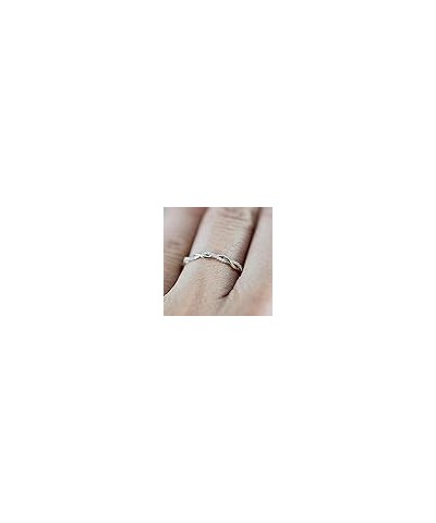 Sterling Silver Stack Twisted Ring Twist Ring Stackable CZ Rings Wedding Party Women Fashion Ring (6) $9.34 Rings