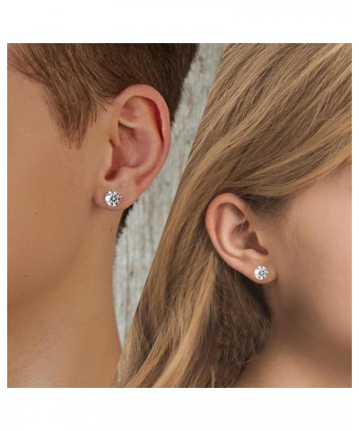 Moissanite Earrings - Moissanite Earrings for Women, Moissanite Earrings for Men, Diamond Stud Earrings for Women 925 Sterlin...