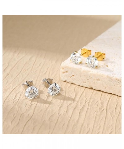 Moissanite Earrings - Moissanite Earrings for Women, Moissanite Earrings for Men, Diamond Stud Earrings for Women 925 Sterlin...