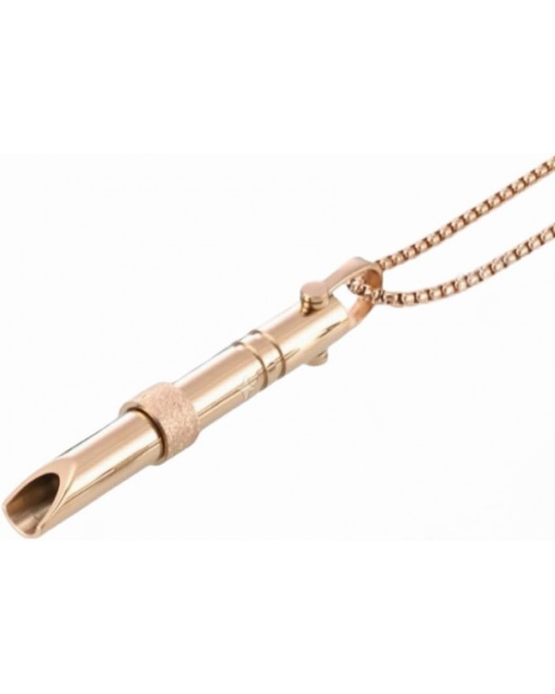 Anxiety Relief Necklace Mindfulness Breathing Meditation Stress Relief Necklace for Women Men Double ring Rose gold $10.82 Ne...