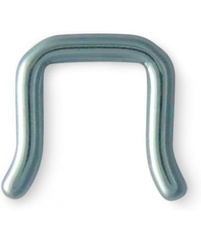 Titanium Septum Retainer 14g 14 Gauge Ice Blue $12.92 Body Jewelry