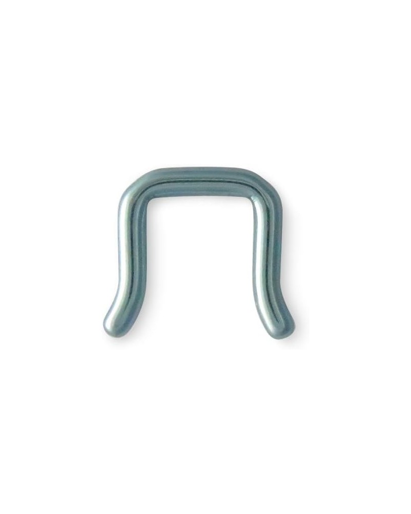 Titanium Septum Retainer 14g 14 Gauge Ice Blue $12.92 Body Jewelry