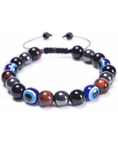 Evil Eye Bracelet - Unisex Jewelry for Protection, Fortune, Good Karma, Positivity - Stylish Charm with Tiger Eye & Obsidian ...