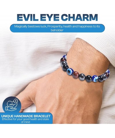 Evil Eye Bracelet - Unisex Jewelry for Protection, Fortune, Good Karma, Positivity - Stylish Charm with Tiger Eye & Obsidian ...