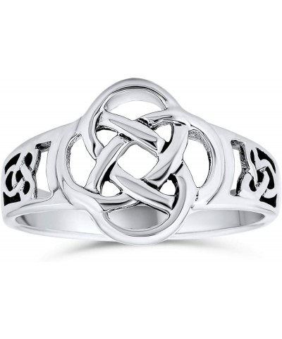 Personalized Best Friends BFF Love Knot Irish Celtic Infinity Band Ring For Teen Women Oxidized .925 Sterling Silver Customiz...