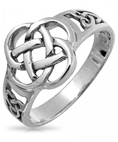 Personalized Best Friends BFF Love Knot Irish Celtic Infinity Band Ring For Teen Women Oxidized .925 Sterling Silver Customiz...