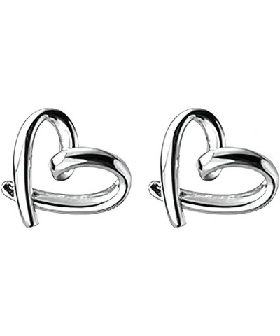 925 Sterling Silver Earrings Heart Lightweight Stud Earrigs for Women A $7.20 Earrings