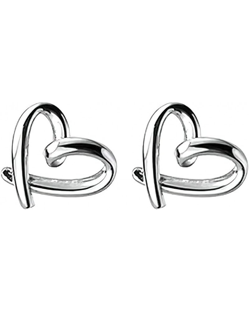 925 Sterling Silver Earrings Heart Lightweight Stud Earrigs for Women A $7.20 Earrings