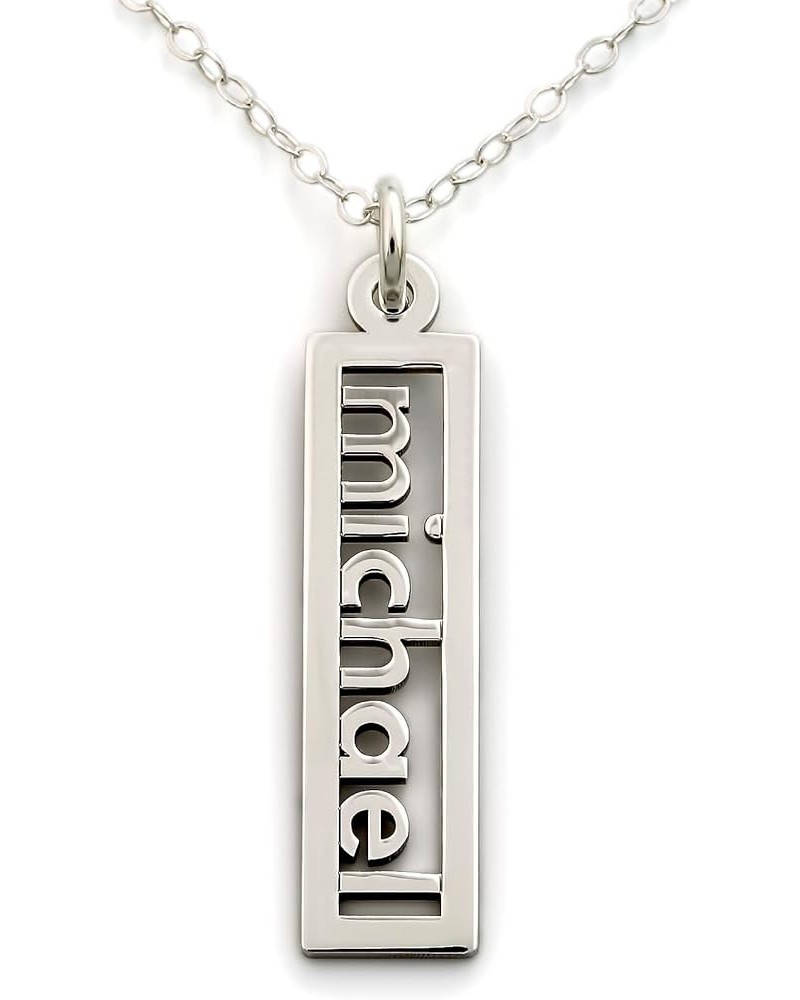 Personalized Necklace Open Name in Sterling Silver 20.0 Inches $20.73 Necklaces