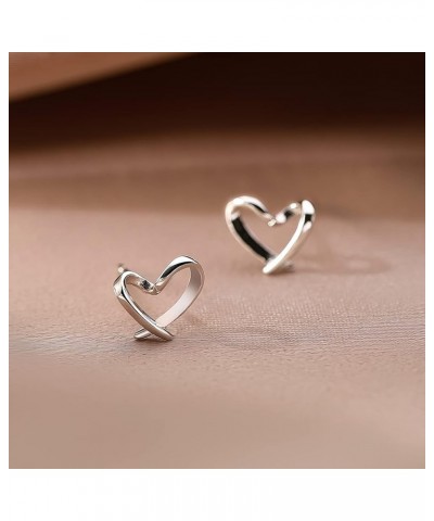 925 Sterling Silver Earrings Heart Lightweight Stud Earrigs for Women A $7.20 Earrings