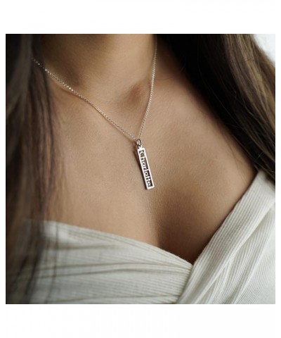 Personalized Necklace Open Name in Sterling Silver 20.0 Inches $20.73 Necklaces