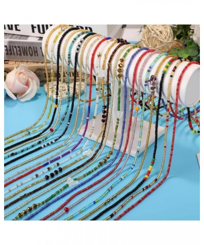 50” Handmade African Waist Beads for Women Non-Stretching,Waist Jewelry Body Accessories for Women(Tie-on) Style I $8.84 Body...