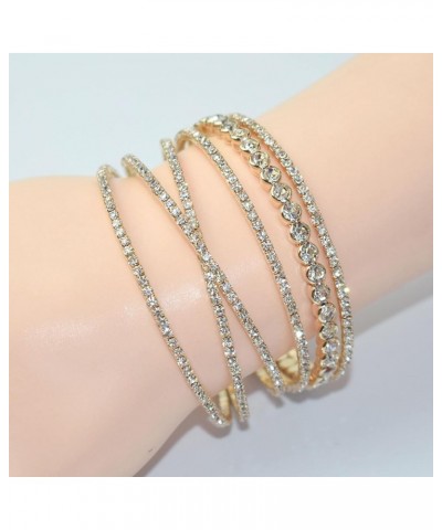 Bracelets for Women MultiLayer Pearl Bracelets for Women Pearl Jewelry Pearl Bracelet Crystal Rhinestone Bangle Bracelets for...