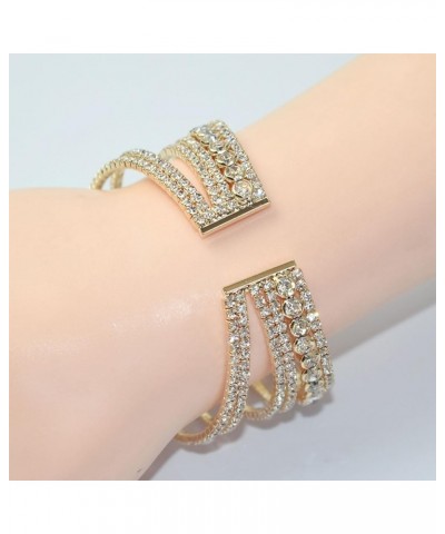 Bracelets for Women MultiLayer Pearl Bracelets for Women Pearl Jewelry Pearl Bracelet Crystal Rhinestone Bangle Bracelets for...