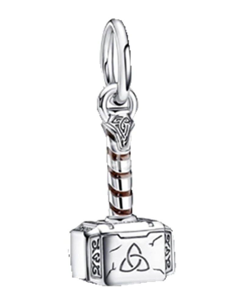 S925 sterling silver Charms for Bracelets bead pendant, DIY charm, gift for girls and ladies Thor Hammer $9.24 Bracelets