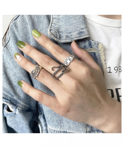 Snake Ring for Women Animal Punk Vintage Rings Adjustable Silver Snake Rings variety Rings $6.71 Rings