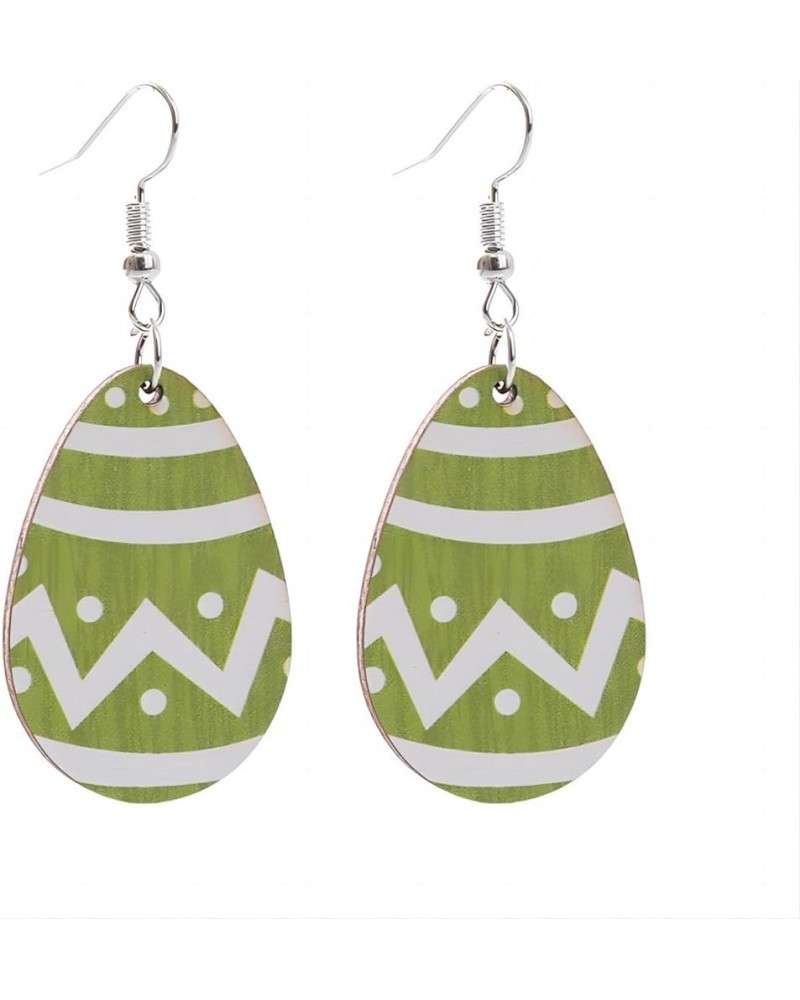 Colorful Easter Eggs Earrings Wood Eggs Water Drop Earrings for Women Girls style 5 $6.48 Earrings