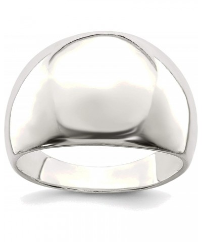 Solid Sterling Silver Polished Cigar-Band Ring in Size 6 $29.17 Rings