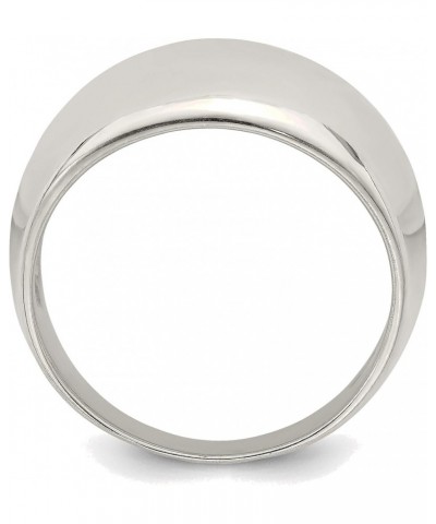 Solid Sterling Silver Polished Cigar-Band Ring in Size 6 $29.17 Rings