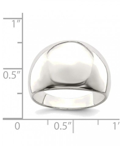 Solid Sterling Silver Polished Cigar-Band Ring in Size 6 $29.17 Rings