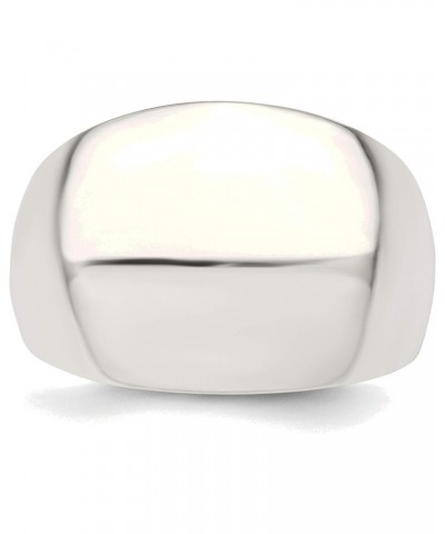 Solid Sterling Silver Polished Cigar-Band Ring in Size 6 $29.17 Rings