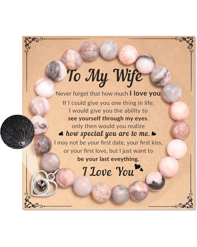 Mom/Aunt/Grandma/Mother in law Gifts, I Love You 100 Languages Bracelets from Daughter Niece Granddaughter wife $8.69 Bracelets