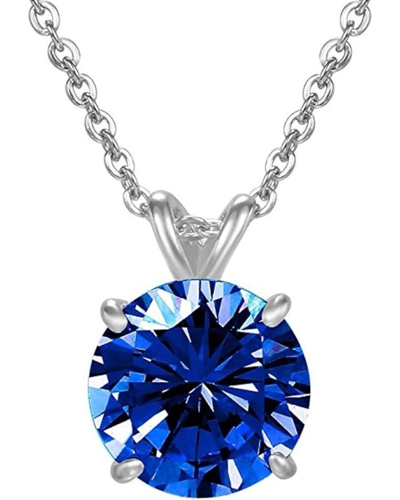 Adabele Authentic Sterling Silver Birthstone Necklace 0.84 Carat 2 Carat Cubic Zirconia Created Diamond Gemstone Tarnish Resi...