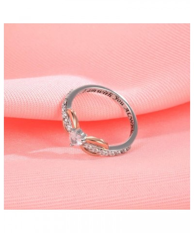 Infinity Rings 925 Sterling Silver Forever Love Mother Daughter Grandma Ring Jewelry Gift for Women Mother's Day Christmas Bi...