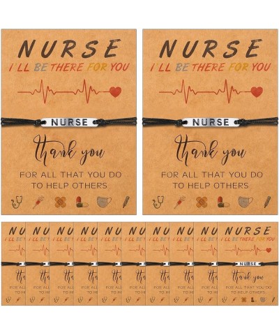 12 Sets Nurse Gifts Bracelet Bulk Graduation Nurse Gift Inspirational Bracelets Nursing Appreciation Gifts with Blessing Card...