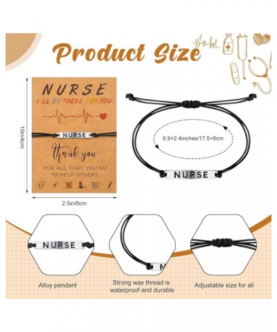 12 Sets Nurse Gifts Bracelet Bulk Graduation Nurse Gift Inspirational Bracelets Nursing Appreciation Gifts with Blessing Card...