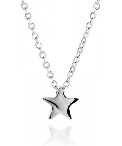 Stainless Steel Women Crescent Moon and Star Lucky Pendant Necklace Choose Colors Silver Star $7.74 Necklaces