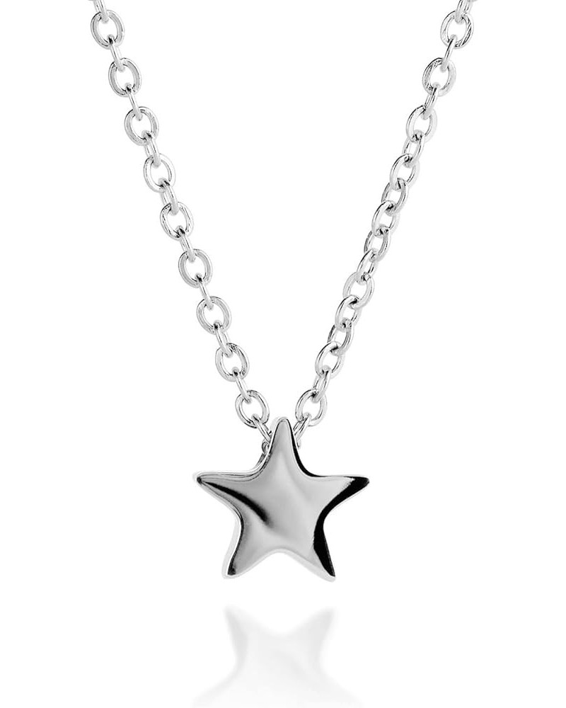 Stainless Steel Women Crescent Moon and Star Lucky Pendant Necklace Choose Colors Silver Star $7.74 Necklaces